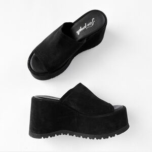 Black Free People Avery Platform Sandal